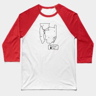 NYC Bottoms / Tops Map T-shirt Baseball T-Shirt